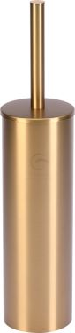 Click Here To Enlarge This Photo Of BR-BRUSH-SB M.Marcus Standing Toilet Brush Holder Satin Brass Finish