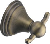 CAM-HOOK-MA M.Marcus 'Cambridge' Double Robe Hook Antique Bronze Finish