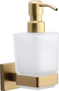 Click Here To Enlarge This Photo Of CHE-SOAP-SB M.Marcus 'Chelsea' Soap Dispenser with High Quality Grade 304 SS Pump Satin Brass Finish