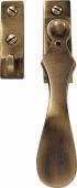 V1005-AT Heritage Brass Casement Window Fastener Wedge Pattern Antique Brass Finish