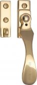 V1005-PB Heritage Brass Casement Window Fastener Wedge Pattern Polished Brass Finish