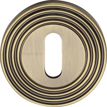 Click Here To Enlarge This Photo Of RR4000-AT Heritage Brass Key Escutcheon Antique Brass finish