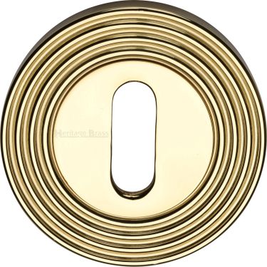 Click Here To Enlarge This Photo Of RR4000-PB Heritage Brass Key Escutcheon Polished Brass finish