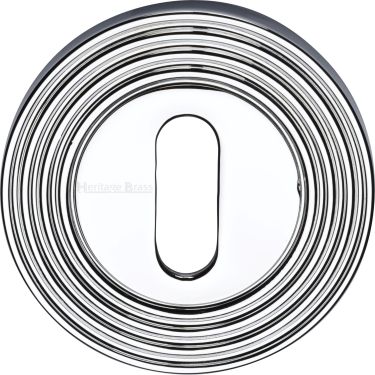 Click Here To Enlarge This Photo Of RR4000-PC Heritage Brass Key Escutcheon Polished Chrome finish