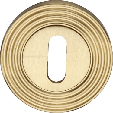 Click Here To Enlarge This Photo Of RR4000-SB Heritage Brass Key Escutcheon Satin Brass finish