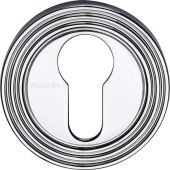 RR4020-PC Heritage Brass Euro Profile Cylinder Escutcheon Polished Chrome finish