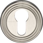 RR4020-SN Heritage Brass Euro Profile Cylinder Escutcheon Satin Nickel finish
