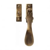 V1005W-AT Heritage Brass Casement Window Fastener Wedge Pattern Weather Stripped Design Antique Brass Finish