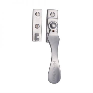 Click Here To Enlarge This Photo Of V1005W-SC Heritage Brass Casement Window Fastener Wedge Pattern Weather Stripped Design Satin Chrome Finish