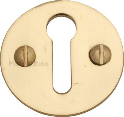 Click Here To Enlarge This Photo Of V1010-PB Heritage Brass Keyhole Escutcheon Polished Brass Finish
