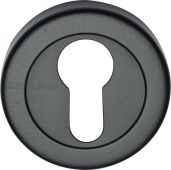 V4020-BKMT Heritage Brass Euro Profile Cylinder Escutcheon Matt Black finish