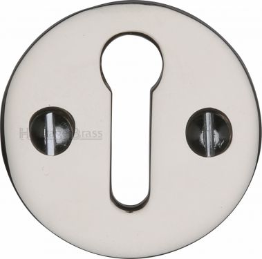 Click Here To Enlarge This Photo Of V1010-PNF Heritage Brass Keyhole Escutcheon Polished Nickel Finish