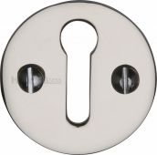 V1010-PNF Heritage Brass Keyhole Escutcheon Polished Nickel Finish
