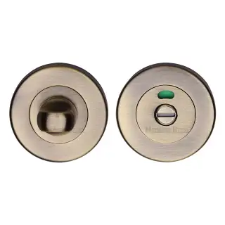 V4046-AT Heritage Brass Indicator Turn & Release for Bathroom Doors Antique Brass finish