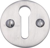 V1010-SC Heritage Brass Keyhole Escutcheon Satin Chrome Finish