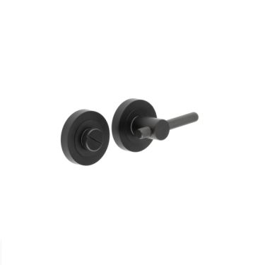 Click Here To Enlarge This Photo Of JV855MB Frelan Hardware Matt Black Knurled Bathroom Turn & Release