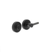 JV855MB Frelan Hardware Matt Black Knurled Bathroom Turn & Release