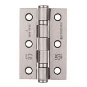 HIN1322/7SN - Carlisle Brass Eurospec 76mm x 51mm x 2mm Ball Bearing Hinges Grade 7 (40kg) Satin Nickel