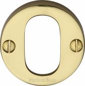 V1013-PB Heritage Brass Oval Profile Cylinder Escutcheon Polished Brass Finish