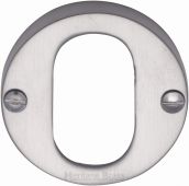 V1013-SC Heritage Brass Oval Profile Cylinder Escutcheon Satin Chrome Finish