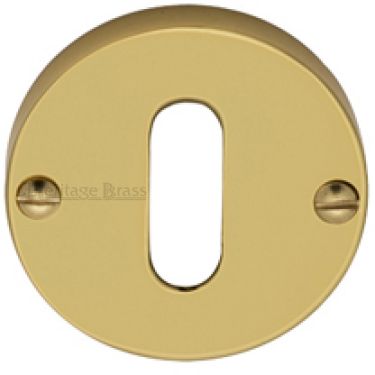 Click Here To Enlarge This Photo Of V1014-PB Heritage Brass Keyhole Escutcheon Polished Brass Finish