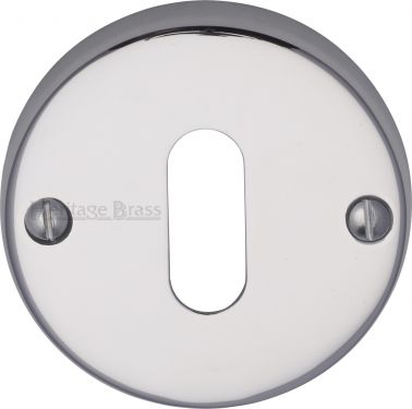 Click Here To Enlarge This Photo Of V1014-PC Heritage Brass Keyhole Escutcheon Polished Chrome Finish