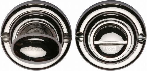Click Here To Enlarge This Photo Of V1015-PNF Heritage Brass Thumbturn & Emergency Release Polished Nickel Finish