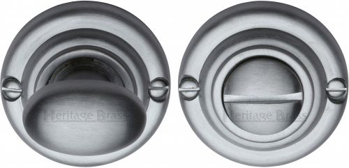 Click Here To Enlarge This Photo Of V1015-SC Heritage Brass Thumbturn & Emergency Release Satin Chrome Finish