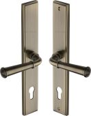 MP1932.LH-AT Heritage Brass 92mm Multi-Point Door Handle Lever Lock Colonial LH Design Antique Brass finish