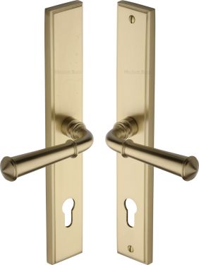 Click Here To Enlarge This Photo Of MP1932.LH-SB Heritage Brass 92mm Multi-Point Door Handle Lever Lock Colonial LH Design Satin Brass finish