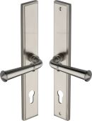 MP1932.LH-SN Heritage Brass 92mm Multi-Point Door Handle Lever Lock Colonial LH Design Satin Nickel finish