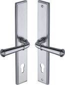 MP1932.LH-SC Heritage Brass 92mm Multi-Point Door Handle Lever Lock Colonial LH Design Satin Chrome finish