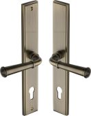 MP1932.RH-AT Heritage Brass 92mm Multi-Point Door Handle Lever Lock Colonial RH Design Antique Brass finish