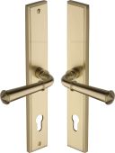 MP1932.RH-SB Heritage Brass 92mm Multi-Point Door Handle Lever Lock Colonial RH Design Satin Brass finish