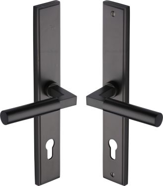 Click Here To Enlarge This Photo Of MP2259.LH-MB Heritage Brass 92mm Multi-Point Door Handle Lever Lock Bauhaus LH Design Matt Bronze finish