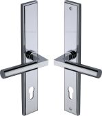 MP2259.LH-PC Heritage Brass 92mm Multi-Point Door Handle Lever Lock Bauhaus LH Design Polished Chrome finish