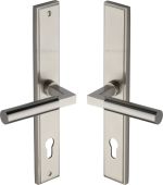 MP2259.RH-SN Heritage Brass 92mm Multi-Point Door Handle Lever Lock Bauhaus RH Design Satin Nickel finish