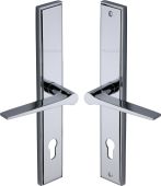MP4189.LH-PC Heritage Brass 92mm Multi-Point Door Handle Lever Lock Gio LH Design Polished Chrome finish