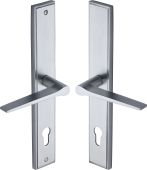 MP4189.LH-SC Heritage Brass 92mm Multi-Point Door Handle Lever Lock Gio LH Design Satin Chrome finish