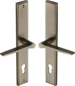 MP4189.RH-AT Heritage Brass 92mm Multi-Point Door Handle Lever Lock Gio RH Design Antique Brass finish