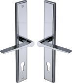 MP4189.RH-PC Heritage Brass 92mm Multi-Point Door Handle Lever Lock Gio RH Design Polished Chrome finish