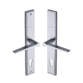 MP4189.RH-SC Heritage Brass 92mm Multi-Point Door Handle Lever Lock Gio RH Design Satin Chrome finish