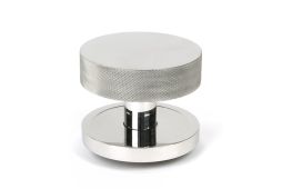 46766 From the Anvil Polished Marine SS (316) Brompton Centre Door Knob (Plain)