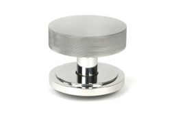 46767 From the Anvil Polished Marine SS (316) Brompton Centre Door Knob (Art Deco)