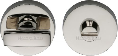 Click Here To Enlarge This Photo Of V1018-PNF Heritage Brass Thumbturn & Emergency Release Polished Nickel Finish
