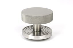 46772 From the Anvil Satin Marine SS (316) Brompton Centre Door Knob (Beehive)