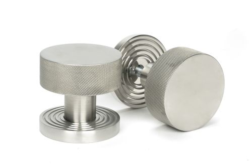 Click Here To Enlarge This Photo Of 46812 From the Anvil Satin Marine SS (316) Brompton Mortice/Rim Knob Set (Beehive)