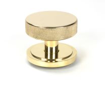 50827 From the Anvil Polished Brass Brompton Centre Door Knob (Art Deco)