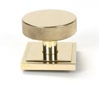 50829 From the Anvil Polished Brass Brompton Centre Door Knob (Square)