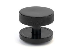 46754 From the Anvil Black Brompton Centre Door Knob (Plain)